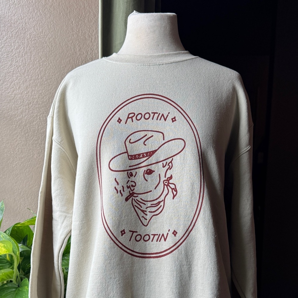 SAMPLE: Parker Goods Rootin Tootin Graphic Dog Sweatshirt